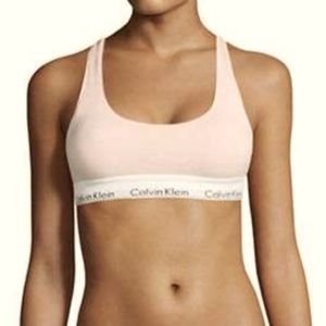 Calvin Klein Logo Underband Bralette-LIGHT PINK-Medium